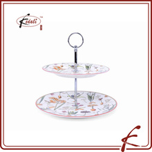 ceramic cake stand wedding, 2 tier cake stand for dinnerware